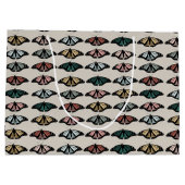 中性モダン蝶ガーデンパターン ラージペーパーバッグ (裏面)