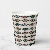 中性モダン蝶ガーデンパターン 紙コップ (左)