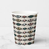 中性モダン蝶ガーデンパターン 紙コップ (右)