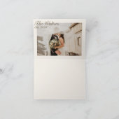 中性レトロファンキーディスコ結婚のサンキューカード サンキューカード (内部)