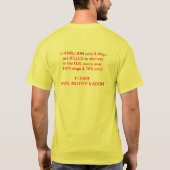 中性保存を生命卵巣摘出して下さい Tシャツ (裏面)