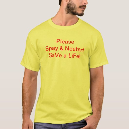 中性保存を生命卵巣摘出して下さい Tシャツ (正面)