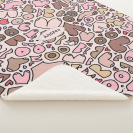 中性女性の乳房パッテン シェルパブランケット