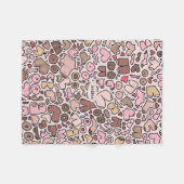 中性女性の乳房パッテン フリースブランケット (正面(横))