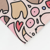 中性女性の乳房パッテン フリースブランケット (角)