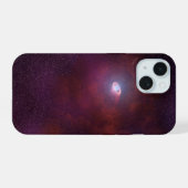 中性子星からのパルサー風。 iPhone 15ケース (裏面横)