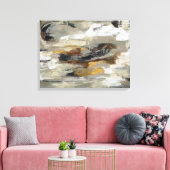 中性抽象芸術グレープリント |シルビア・ヴァシレバ キャンバスプリント (インサイチュ (リビング))