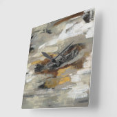 中性抽象芸術グレープリント |シルビア・ヴァシレバ スクエア壁時計 (傾斜)