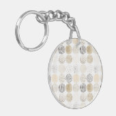 中性抽象芸術円パターン キーホルダー (正面左)
