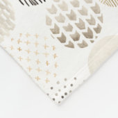 中性抽象芸術円パターン フリースブランケット (角)