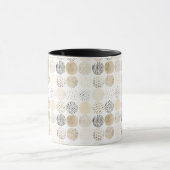 中性抽象芸術円パターン マグカップ (中央)