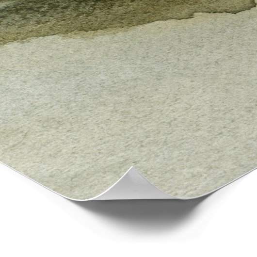 中性抽象芸術景観水色水平 ポスター (角)