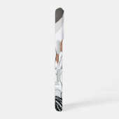 中性抽象芸術植物パターンボホアセミニマルス iPhone 16ケース (右側面)