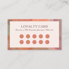 中性抽象芸術水色モダン ロイヤリティカード