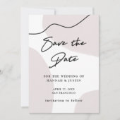 中性抽象芸術水色 セーブザデート (正面)