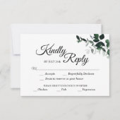 中性植物応答カードと食事の選択 出欠カード (正面)