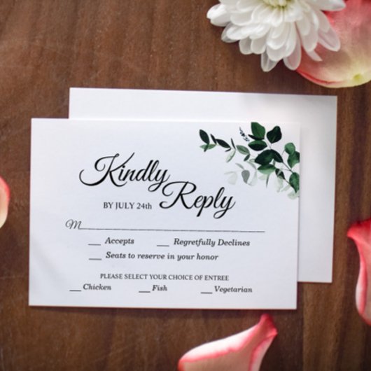 中性植物応答カードと食事の選択 出欠カード