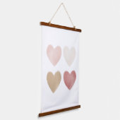中性水カラーハート子供部屋 吊り下げ型タペストリー (傾斜あり)
