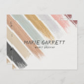 中性水モダン色のブラシストローク ポストカード (正面/裏面)