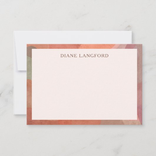 中性水縁どモダン色 ノートカード (正面)