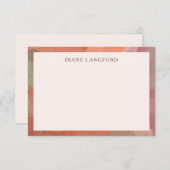 中性水縁どモダン色 ノートカード (正面/裏面)