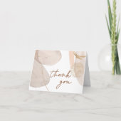 中性水色の形状パーソナライズされた サンキューカード (正面)