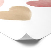 中性水色ハート子供部屋ポスター ポスター (角)