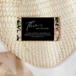 中性水色フローラと金ゴールド結婚の詳細 エンクロージャーカード