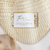 中性水色フローラと金ゴールド結婚の詳細 エンクロージャーカード