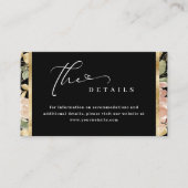 中性水色フローラと金ゴールド結婚の詳細 エンクロージャーカード (正面)