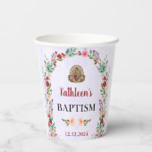 中性水色フローラ洗礼 紙コップ (裏面)