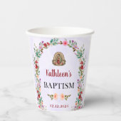 中性水色フローラ洗礼 紙コップ (正面)