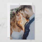 中性水色フローラ |金ゴールドの愛と感謝してい サンキューカード (裏面)