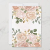 中性水色フローラ | Oh Boy Baby Shower 招待状 (裏面)