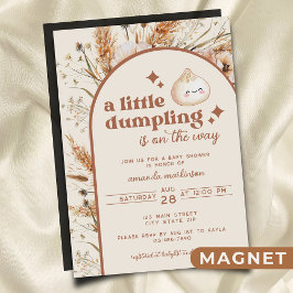 中性水色小さな餃子バオベイビーシャワー マグネット招待状