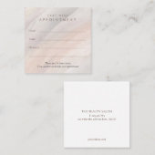 中性水色，スパ，ヨガ，美しいサロン 予約カード (正面/裏面)