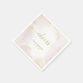 中性水色 |金ゴールド応援パーティー スタンダードカクテルナプキン (角)