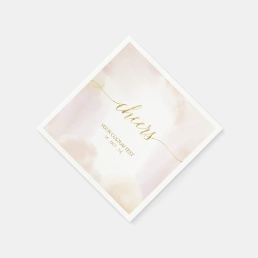 中性水色 |金ゴールド応援パーティー スタンダードカクテルナプキン (角)