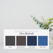 中性澄ん粒子カラーパレット見本カード 招待状 (スタンド正面)