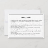 中性白黒キャンドル気に指示カード サンキューカード (正面)