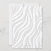 中性的现代可爱丛林婴儿动物 招待状 (裏面)