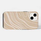 中性砂波ミニマリストモダンパーソナライズされた iPhoneケース (裏面横)
