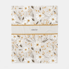 中性秋の葉 フリースブランケット