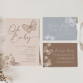 中性紙おむつラッフルベビーシャワーカード ノートカード