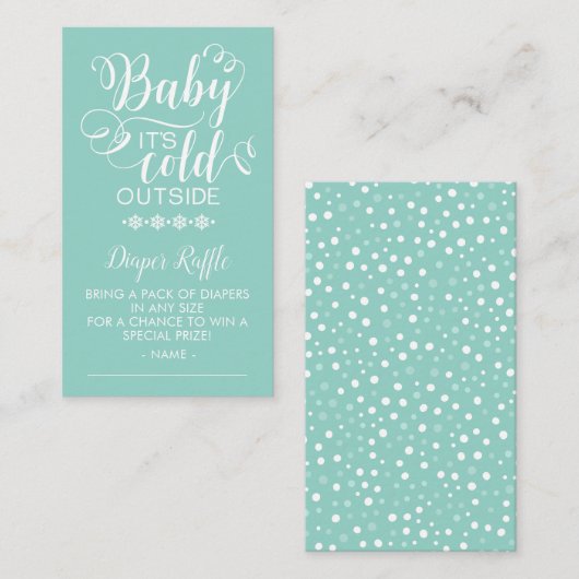 中性紙おむつラッフルベビー冷たいアウトサイドカード エンクロージャーカード (正面/裏面)