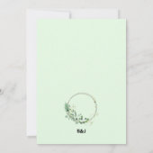 中性素朴フローラ結婚式招待状 招待状 (裏面)