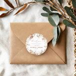 中性素朴ボホフローラ結婚ズ ラウンドシール<br><div class="desc">The's 結婚 Round Stickerクラシックは、素朴な魅力、ボヘミアンの魅力、フローラ美しいをシームレスに組み合わせた本当に魅力的なデザインをプレゼントする。柔らかく夢のような水彩効果と繊細なフローラモチーフや書道エレガントは、魅力的で時間を要しないデザインを生み出し、結婚式の引き出物や招待状など関連するアイテムにエレガンスのtouchを加えるのに最適な選択肢となりま結婚す。一致するアイテムが使用可能。</div>