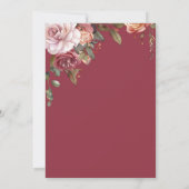 中性素朴ボホフローラ結婚ズ 招待状 (裏面)