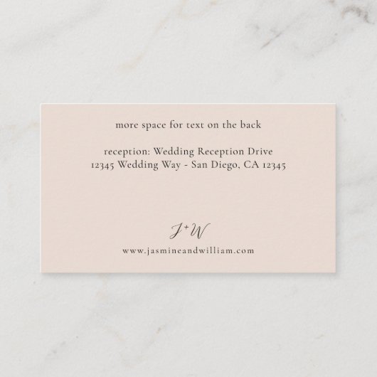 中性素朴ボホフローラ詳細S2 – ベージュ エンクロージャーカード (裏面)