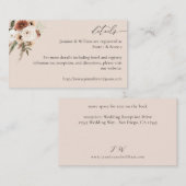 中性素朴ボホフローラ詳細S2 – ベージュ エンクロージャーカード (正面/裏面)